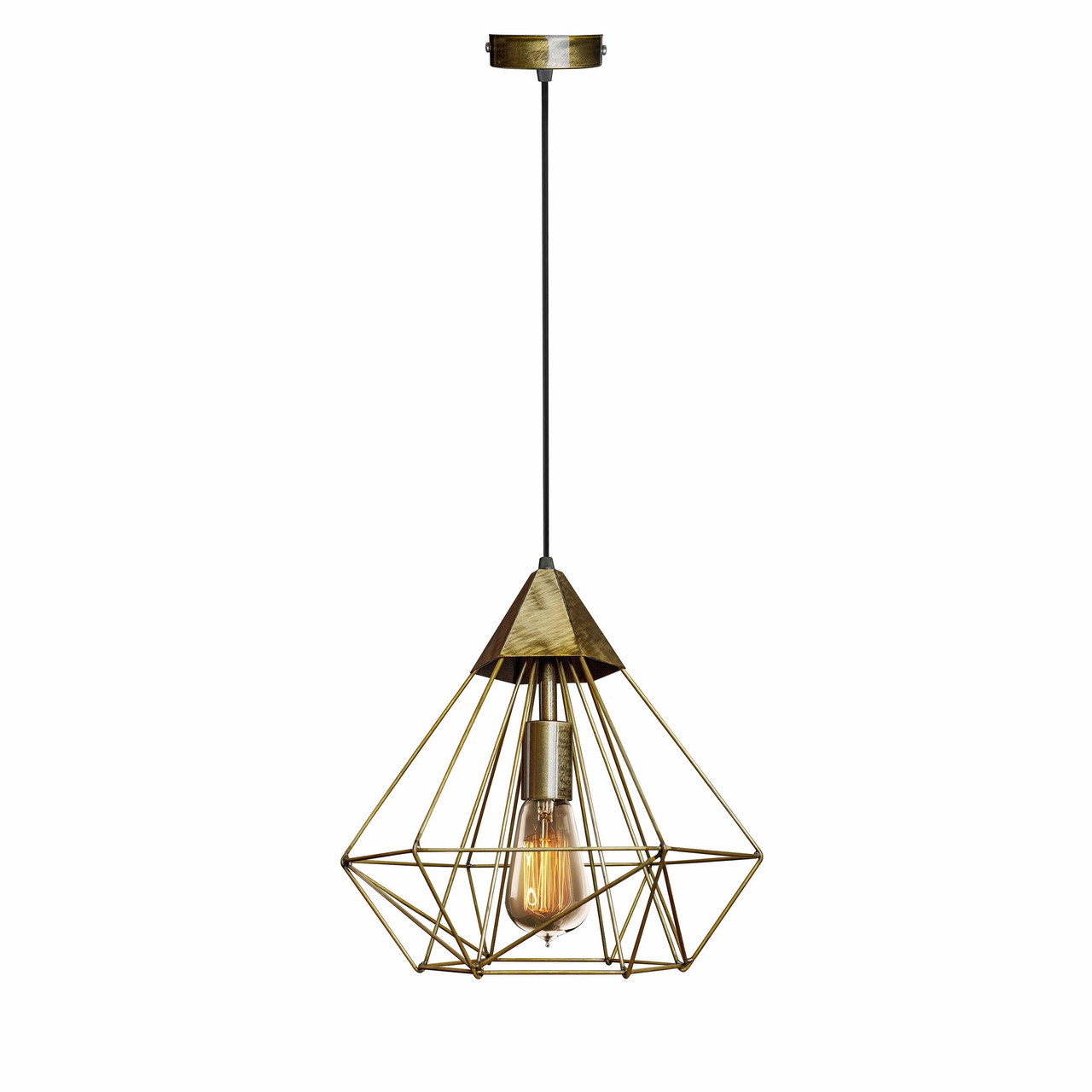 Підвісний світильник лофт Е27 Crystal NL 0538 BN бронза, фото 1