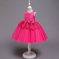 Святкова дитяча сукня з пишною спідницею Ізабель фуксія р. 90 см