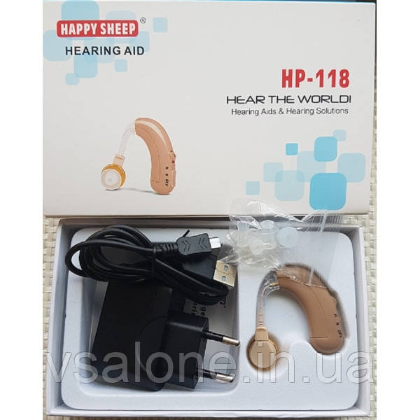 Слуховий апарат Happy sheep HP-118 з вбудованим акумулятором і зарядним пристроєм