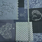 Бязь Прованс клапті з сердечками і трояндами, ширина 220 см, фото 3