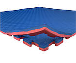 Килимок-пазл EVA, татамі ластівчин хвіст, жовто-блакитний, т. 20 мм, розмір 100х100 см, щільність 80 кг/м3, фото 7