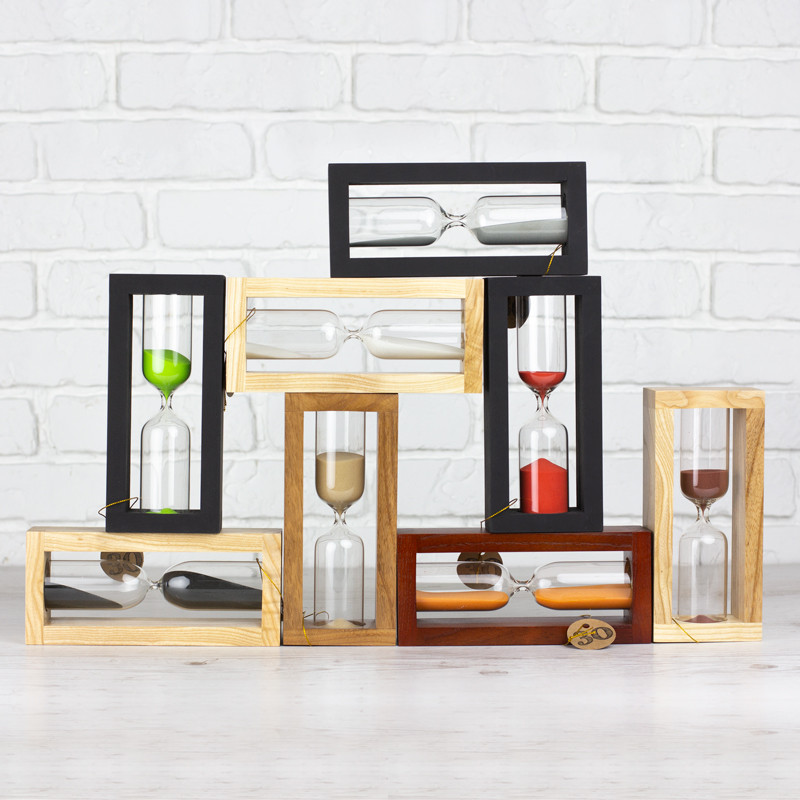 Пісочний годинник на 30 хвилин рамка дерев'яний настільний декор