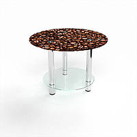 Стіл журнальний скляний