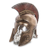 Графин декоративный Спартанский шлем на стеклянном черепе WS-1027
