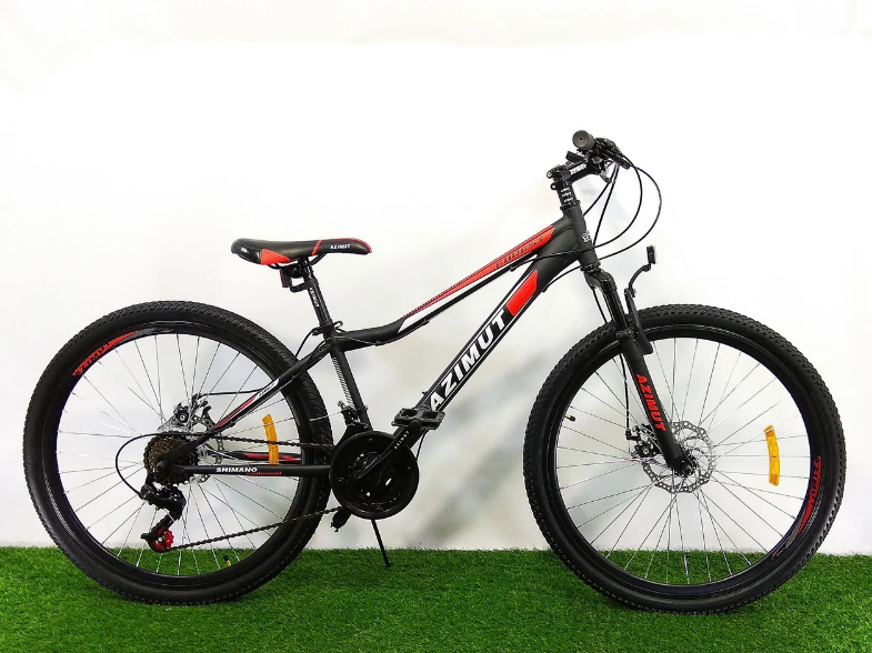 Гірський велосипед Azimut Forest 26 D+ Чорно-червоний