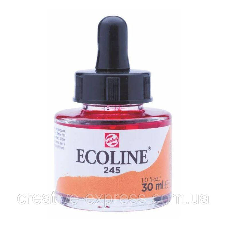 Фарба акварельна рідка Ecoline (245), Оранжево-жовта, 30 мл, Royal Talens