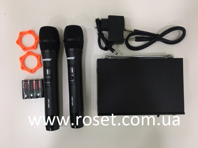 Радиосистема SHURE AWM-505R база и 2 радиомикрофона - фото 6 - id-p1114247227