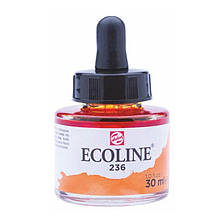 NEW Фарба акварельна рідка Ecoline (236), Оранжева світла, 30 мл, Royal Talens