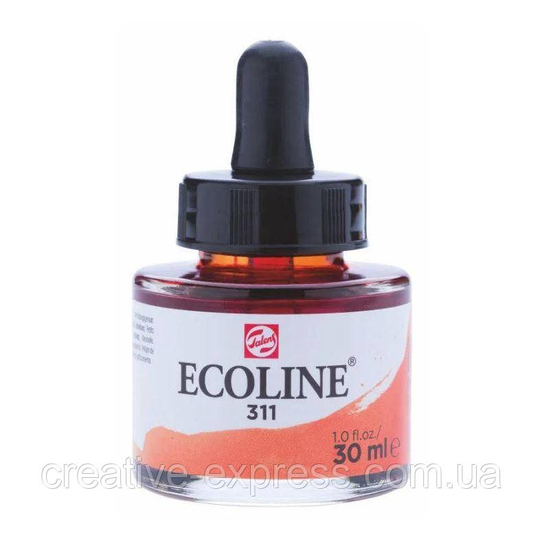 Фарба акварельна рідка Ecoline (311), Кіновар, 30 мл, Royal Talens