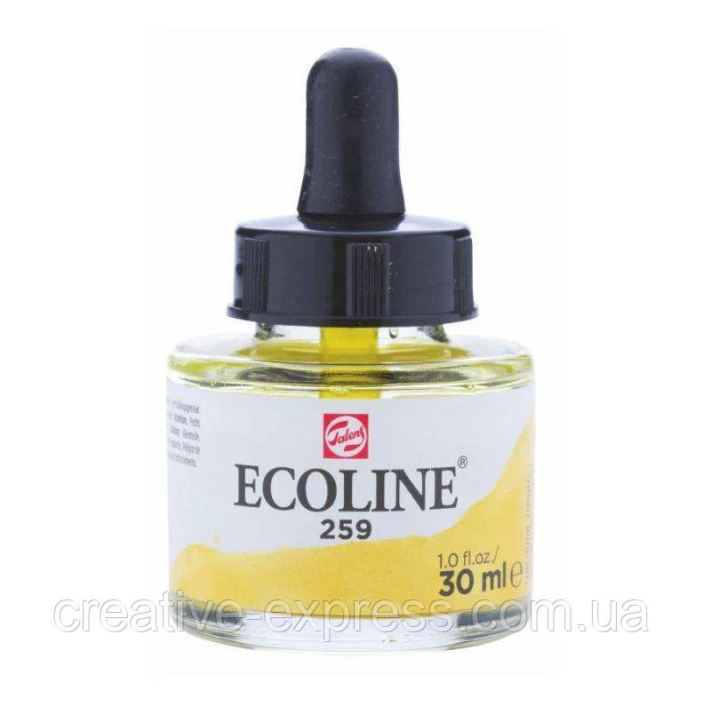 Фарба акварельна рідка Ecoline (259), Жовта пісочна, 30 мл, Royal Talens