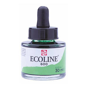 NEW Фарба акварельна рідка Ecoline (600), Зелена, 30 мл, Royal Talens, фото 1