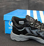 Кросівки шкіряні чоловічі Adidas Ozweego 2 "Чорні" р. 40;45, фото 3