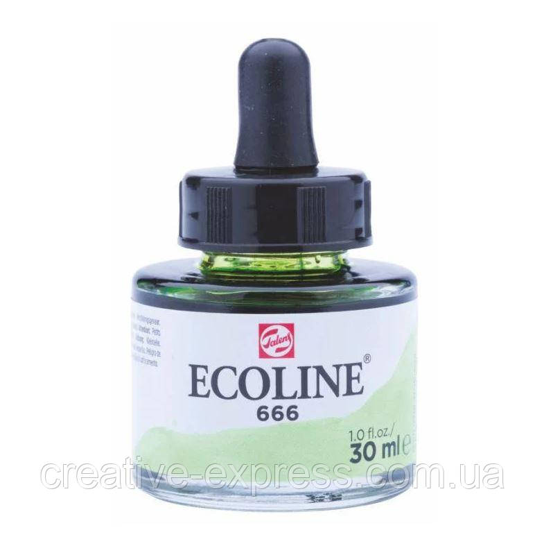Фарба акварельна рідка Ecoline (666), Зелена пастельна, 30 мл, Royal Talens
