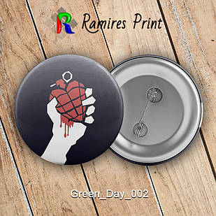 Значок 56 мм рок Green Day 002