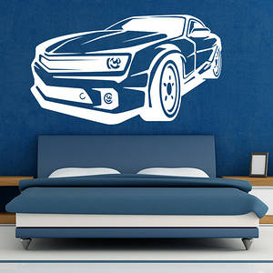 Трафарет автомобіля в дитячу для декору під фарбування 95 х 165 см одноразовий самоклеючий