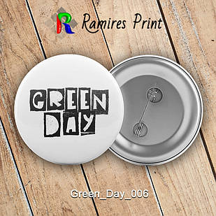 Значок 56 мм рок Green Day 006