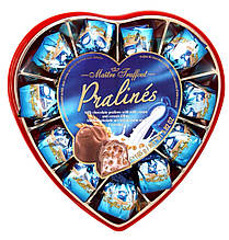 Цукерки шоколадні праліне з молочним кремом і злаками Maitre Truffout Pralines 165 г Австрія