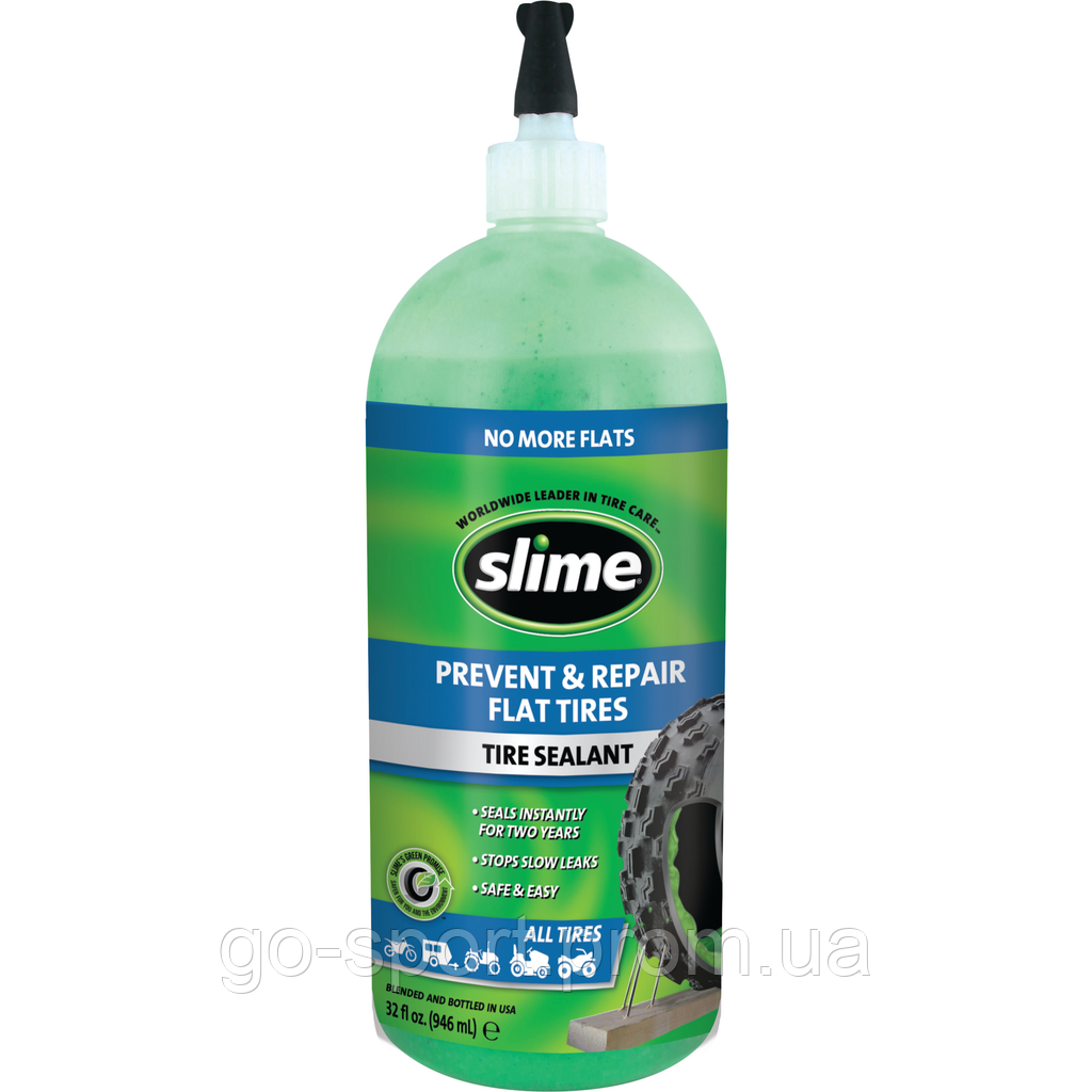 Антипрокольная жидкость (герметик) для бескамерных шин Slime 946 мл