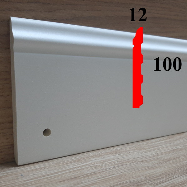 Полиуретановый напольный плинтус грунтованный под покраску 12х100 ...