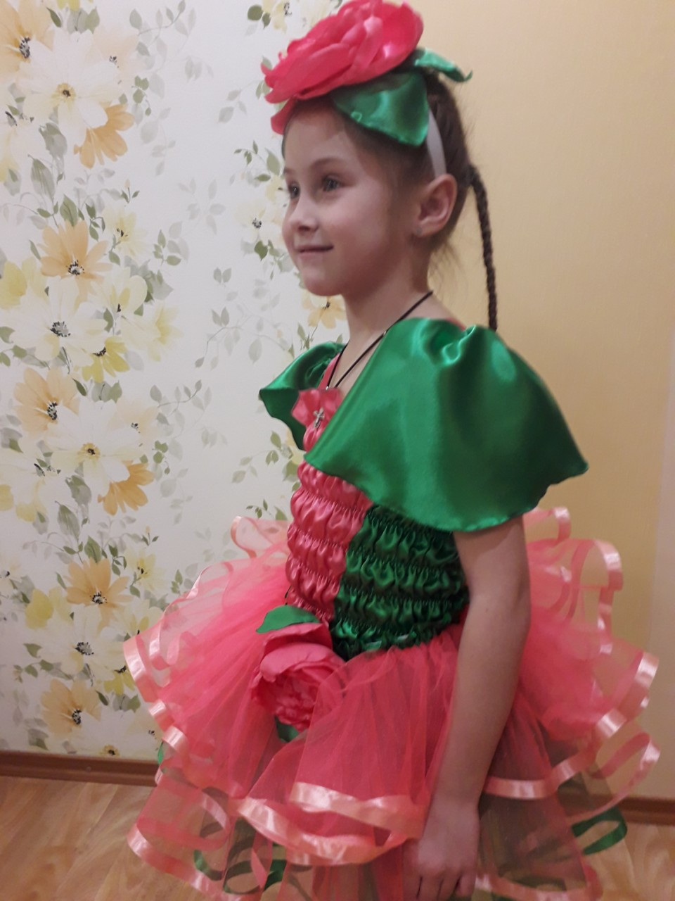 Детский карнавальный костюм Роза, рост 98-122 - фото 4 - id-p1114333928
