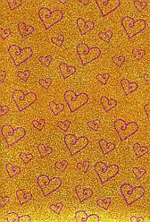 Фоамиран з глітером А4 Сердечка 2 мм. 10515