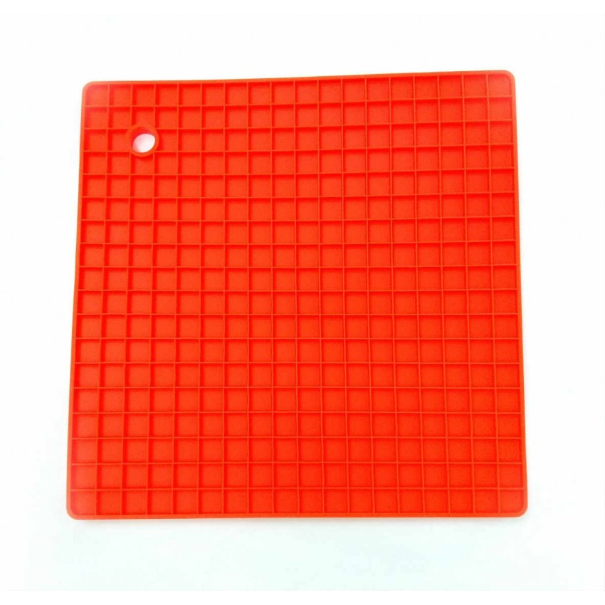 Підставка під гаряче силіконова 17,8 x 17,8 x 0.8 Genes червона, фото 1