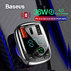 Автомобільна зарядка, модульатор BASEUS T typed with Bluetooth FM S-13 + 2 USB/1Type-C, QC4.0/PD, 5A/1.5A/3A, фото 2