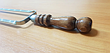 Шампур подвійною з дерев'яною ручкою, фото 2