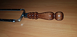 Шампур подвійною з дерев'яною ручкою, фото 3