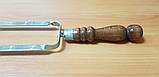 Шампур подвійною з дерев'яною ручкою, фото 4