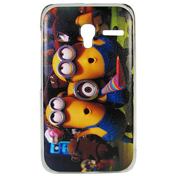 Чохол з малюнком Printed Plastic для Alcatel OneTouch Pixi 3 4009D Minion party