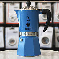 Гейзерная кофеварка Bialetti Rainbow Blue (3 чашки - 130 мл)