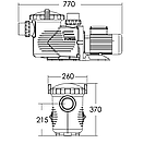 Насос Emaux EPH300 (380 В, 32 м3/год, 3HP). Для басейну об'ємом до 128 000 літрів, фото 4