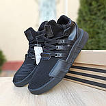 Чоловічі кросівки Adidas Originals EQT Bask ADV чорні на чорній 41-45р. Живе фото. топ, фото 8