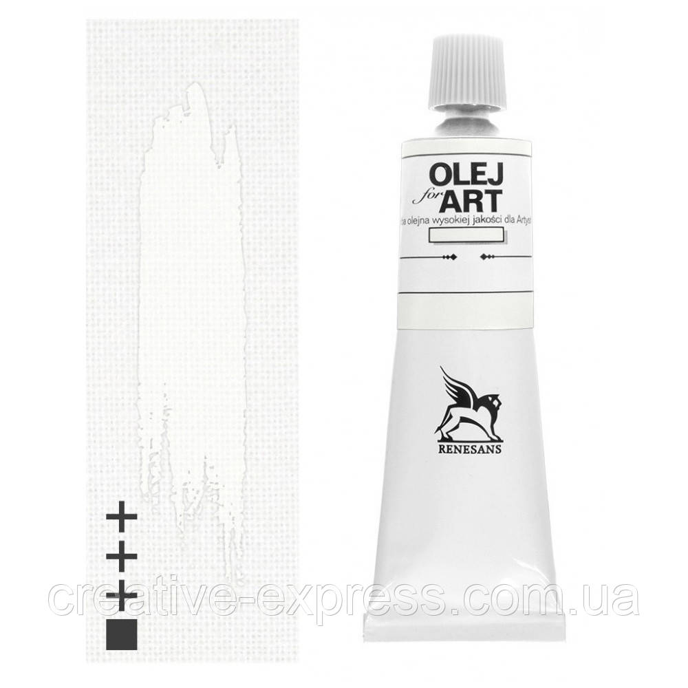Фарба олійна, Білила титанові, 140мл, Renesans