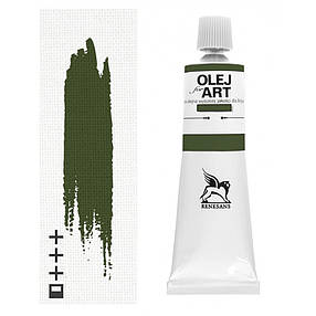Фарба олійна, Зелений золотистий, 140мл, Renesans, фото 1