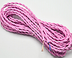 Ретропровід текстильний кручений 2x0.75, рожевий, фото 6