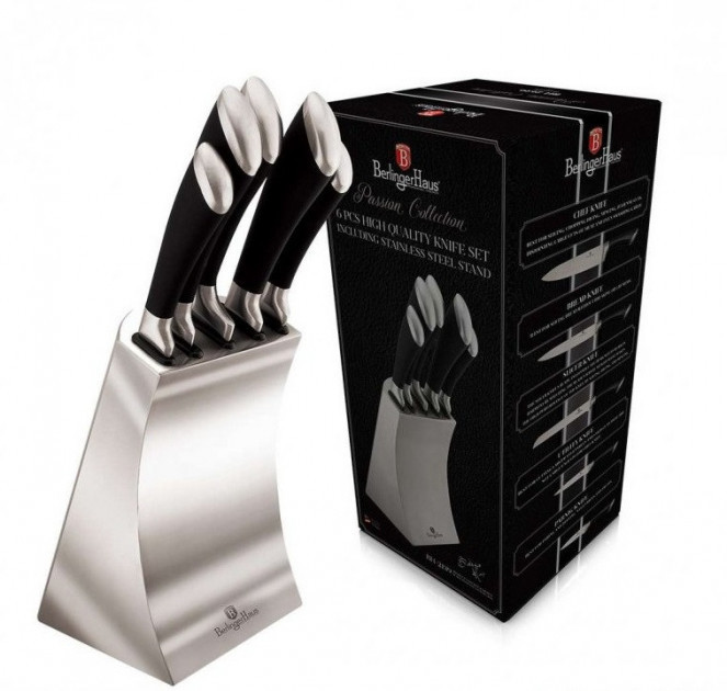 Набір кухонних ножів з нержавіючої сталі BLACK ROYAL Collection Berlinger Haus BH 2426, фото 1