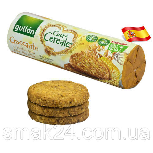 Печиво без пальмової олії злакове Croccante Cuor di Cereale Gullon 265 г Іспанія, фото 1