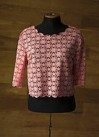 Рожева блуза з квітами топ topshop, розмір s