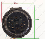 Роз'єм автомобільний 15-пін/контактний. Тато. Герметичний. 39×39 мм. Оригінал. Б.У, фото 2