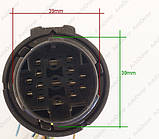 Роз'єм автомобільний 15-пін/контактний. Тато. Герметичний. 39×39 мм. Оригінал. Б.У, фото 3