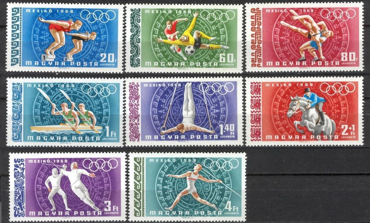 Угорщина 1968 спорт - літні олімпійські ігри в Мехіко - MNH XF