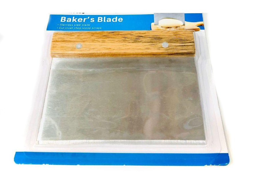 Шпатель кондитерський металевий з дерев'яною ручкою 15 см, фото 1