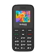 Телефон кнопочный для бабушки на 2 сим карты с фонариком Sigma Comfort 50 HIT 2020 черный