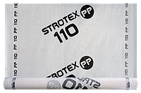 Гидроизоляционная плёнка Стротекс (Strotex) 110 PP плотность 110 гр/м2 1,5х50 метров рулон 75 м2