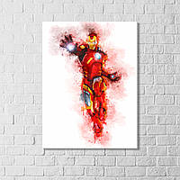 Железный человек Фото картина Мстители Месники Iron Man Марвел Постер для декора спальни Холст на стену М:60х40