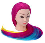 Голова для зачісок для дітей із кольоровим волоссям Rainbow, фото 2