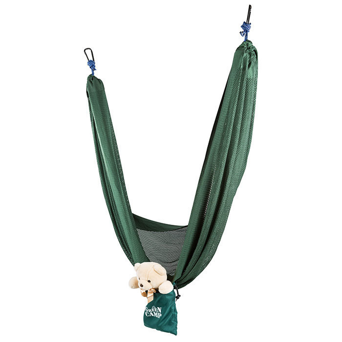 Гамак туристичний GreenCamp MINAS 270*180 на карабінах