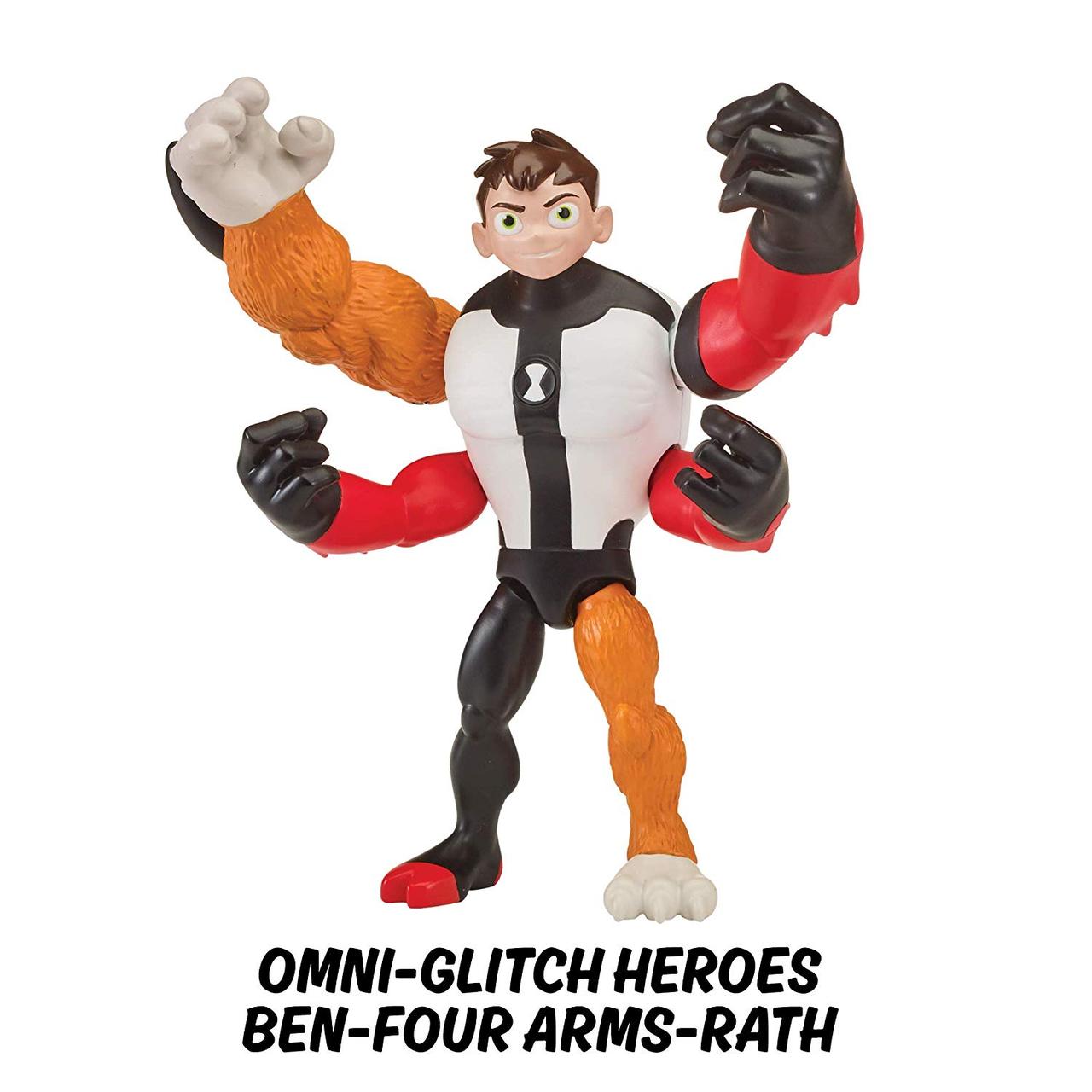 Фігурка Бен 10 - Бен 4 руки Omni-Glitch Heroes: Ben-Four Arms-Rath- Ben 10